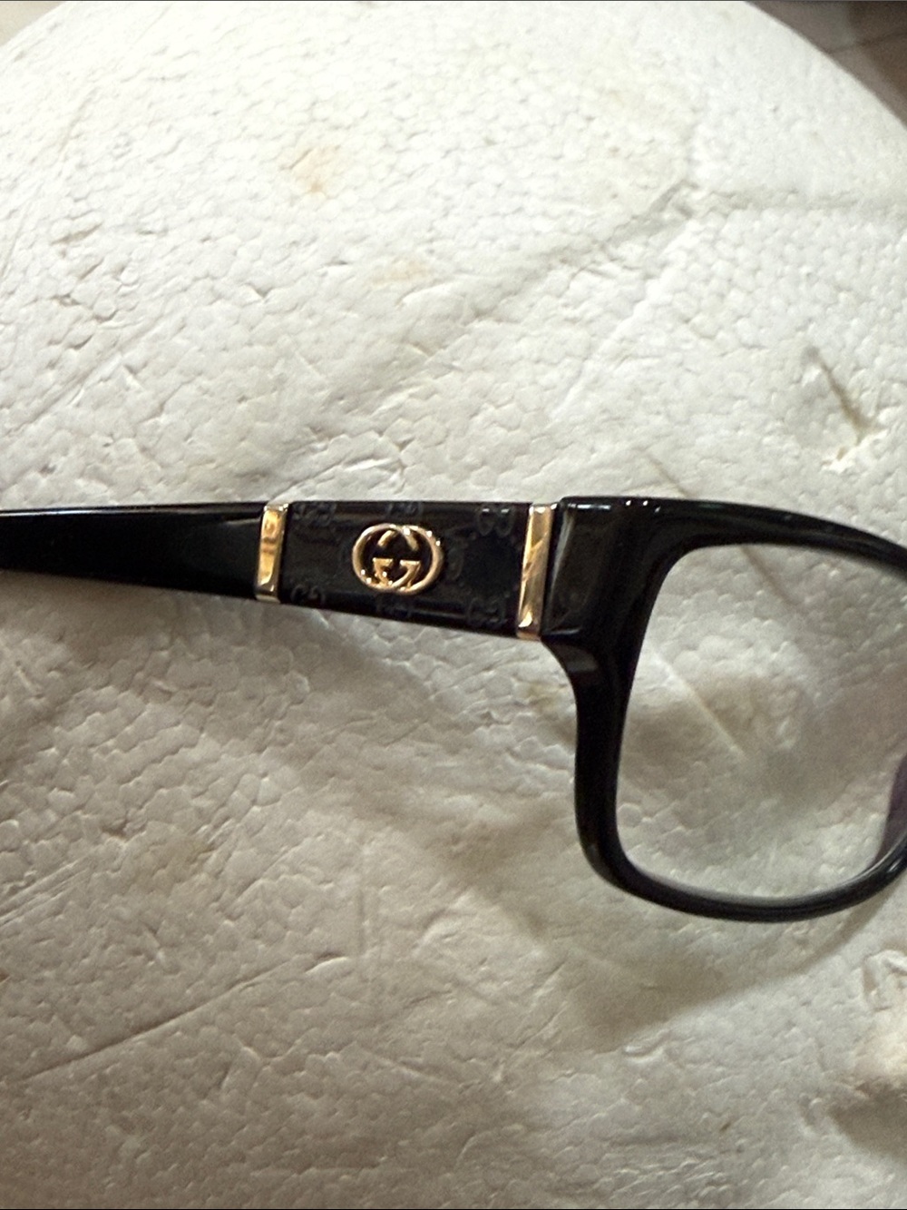 Gucci Black Glasses Frames with Gold Double-G Accent GG 3133 807 135 made Italy
